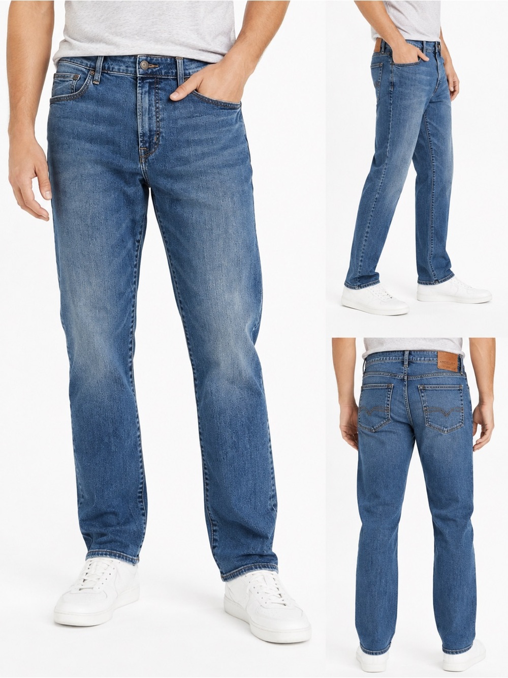 American Eagle 360 Extreme Flex Original Straight Jeans Men’s 36x30 Blue